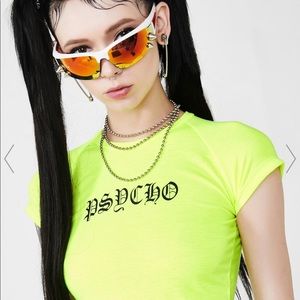 Neon green baby doll tee